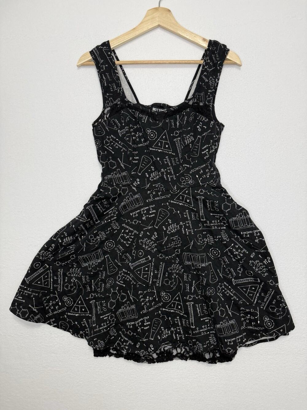 Hot Topic Science Chem Print Fit Flare Dress Med Nerdy Geeky Goth Rockabilly